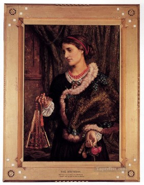  esposa Lienzo - El cumpleaños Un retrato de la esposa del artista Edith British William Holman Hunt